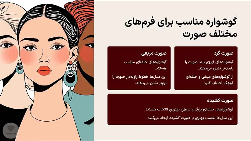 گوشواره مناسب انواع فرم صورت