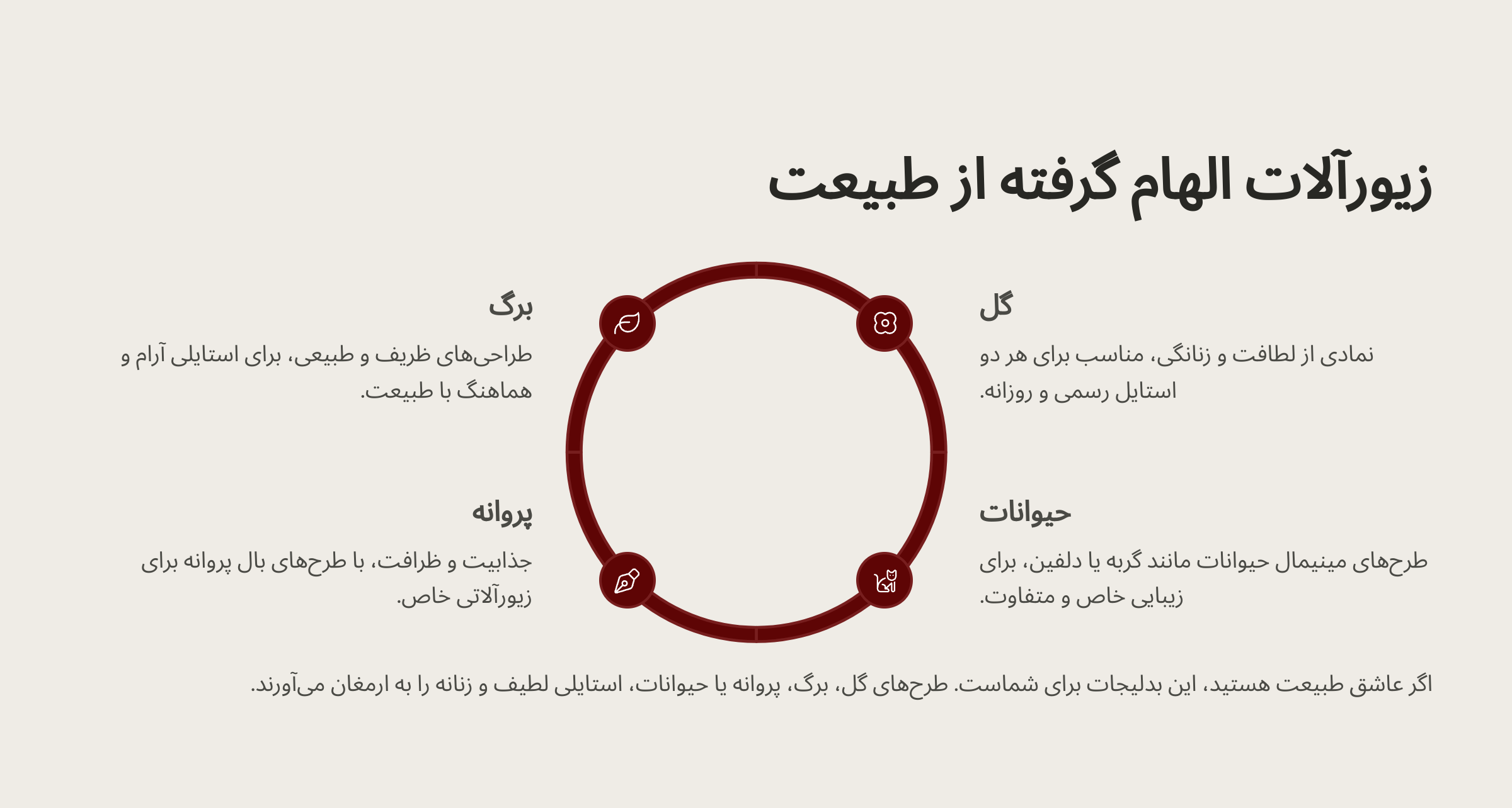 زیورآلات الهام گرفته از طبیعت