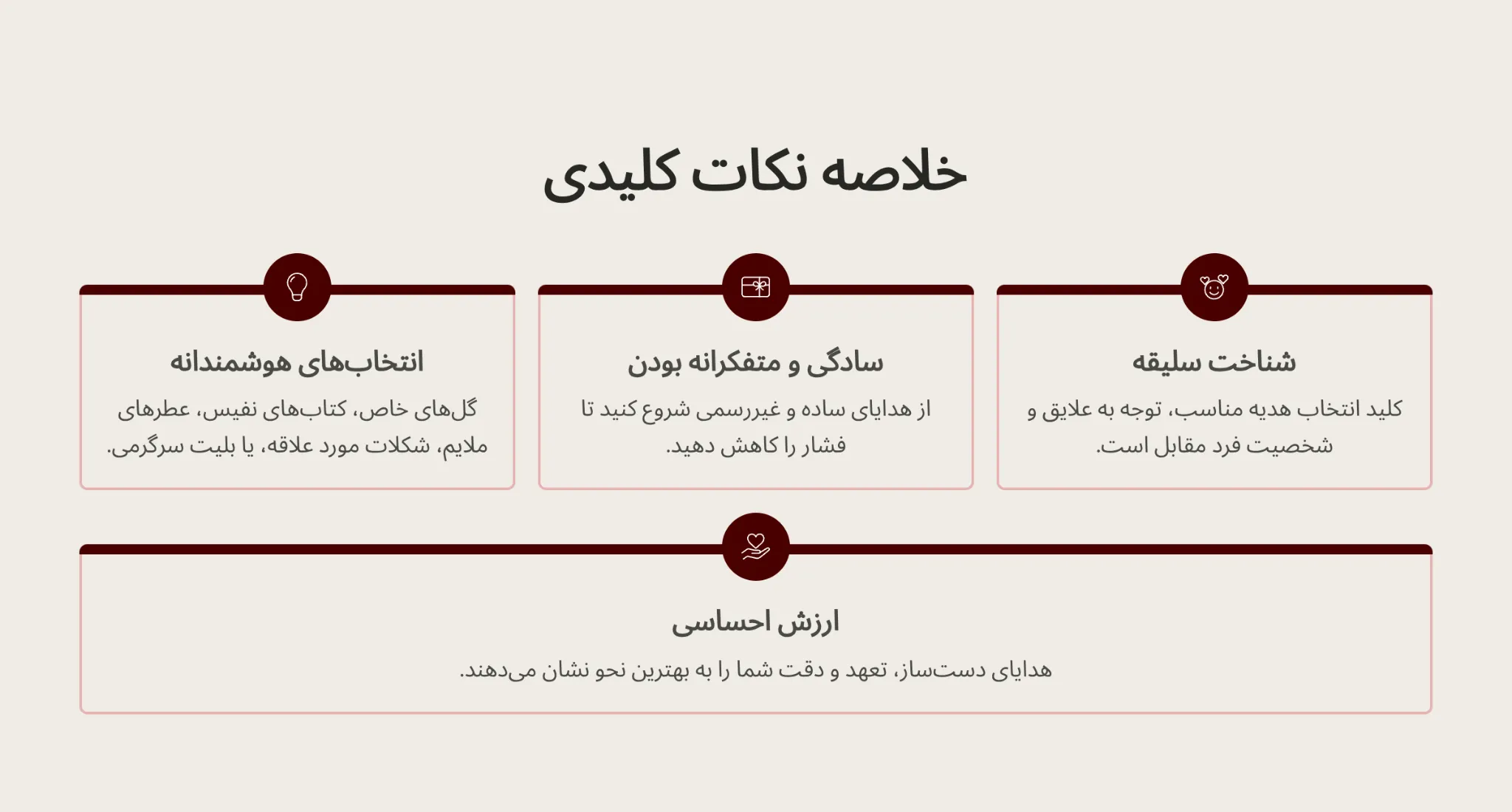خلاصه نکات کلیدی قرار اول