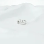 انگشتر دو لاین ساده مدل 102