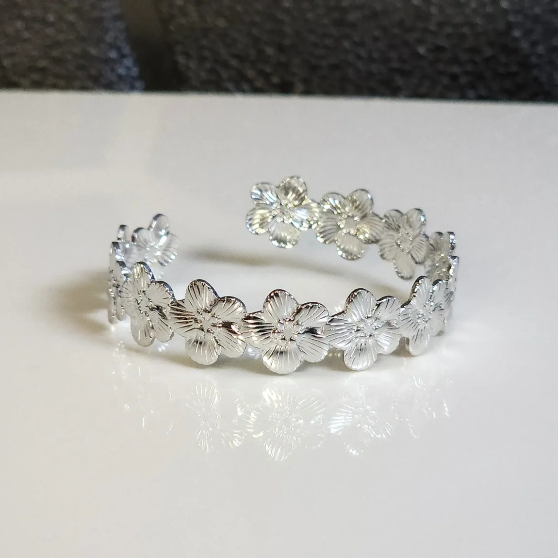 Floral-pattern bangle model 137 بنگل طرح گل مدل 137