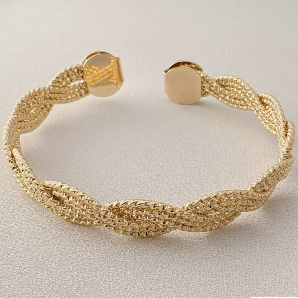 دستبند استیل طلایی برند fashion jewelry مدل 225